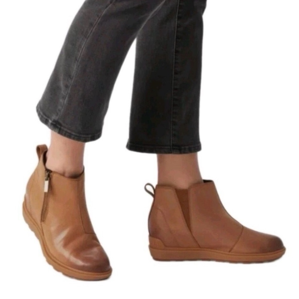 Sorel | Evie II Zip Wedge Booties, Size 9 NWT